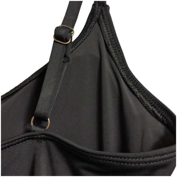 Andie Amalfi One Piece Black Scoop Neck Adjustable Straps Swim Size M New - Picture 5 of 10